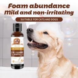 Oatmeal Perfume Pet Shower Gel, Cat and Dog Bathing Shampoo Desodorizante, Sabonete de banho, odor liberação fragrância, suavizar casaco, Pet Products, 200ml - Image 3