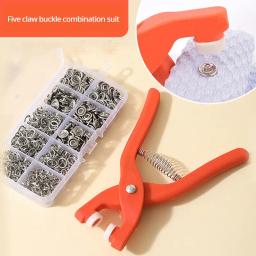 Alicate de fixação com botões Metal Snaps, Press Tool Kit para costura e artesanato, artesanato DIY, roupas, chapéus, artesanato, 50 conjuntos - Image 1