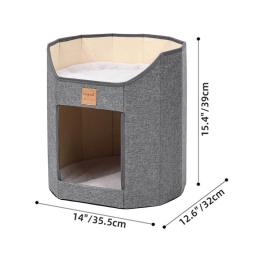 Casa gatinho cama dormir anti-arranhões cama caverna portátil suprimentos para gatos estimação - Image 1