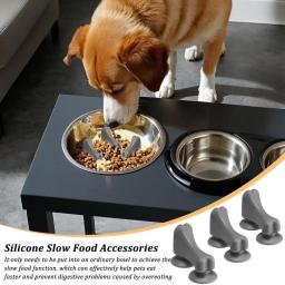 Slow Eating Alimentador Bowl Insert, Tigelas de comida, Alimentador lento para cachorro, 3 peças - Image 3