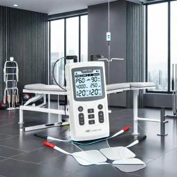 Estimulador muscular elétrico 4 em 1, dispositivo interferencial de fisioterapia de alta frequência, ems, ift, rUSs, dezenas, eletroestimulador de pulso - Image 5