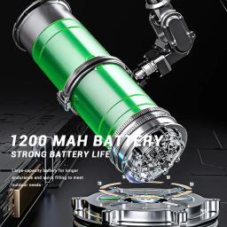 Lanterna solar portátil 3 modos de luz tipo-c recarregável tocha super brilhante com bateria 1200mah lanterna de busca de acampamento ao ar livre - Image 2