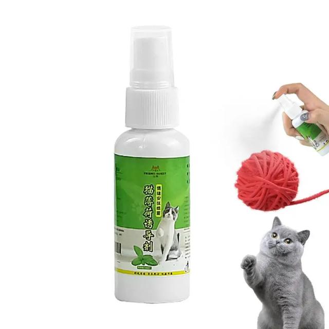 Catnip Spray Atrativo e Seguro para Gatos e Gatinhos - Ingredientes Saudáveis e Prático para Presentes, 50ml