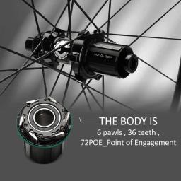 ELITEWHEELS-Conjunto de rodas de carbono para bicicleta, kit de 700c, disco de freio, estrada, ENT, UCI, aro com trava central ou de 6 parafusos, alta qualidade - Image 3