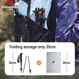 Naturehike-Ultraleve Trekking Poles, 5-Seção de fibra de carbono, Bastões telescópicos dobráveis, Bastão leve, Vara de caminhada, Vara de escalada - Image 3