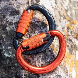 CLIWIZ-Marca Semi-circular Triplo Auto Lock Carabiners, Outdoor Montanhismo Escalada e Caving, Carga Rolamento Master Lock, CE, UIAA - Image 3