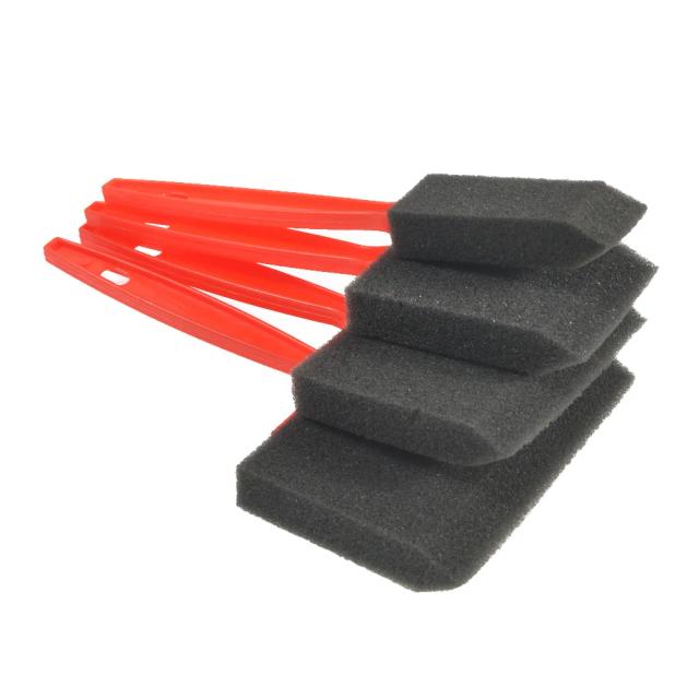 Conjunto de 4 Espumas e Pincéis de Poliuretano para Estudantes - Material Escolar de Arte Ideal para Pintura e Artesanato