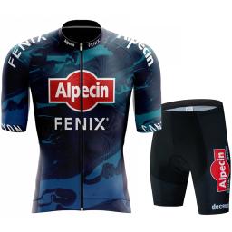 Alpecin fenix-conjunto de roupas de ciclismo para mtb, camisa de manga curta, respirável, terno para ciclismo, uniforme, 2024 - Image 2