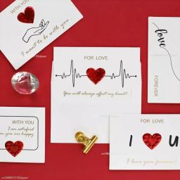 Cartões artesanais para o presente do dia dos namorados, cartão postal do amor, cartões do convite do casamento, aniversário para ela, DIY - Image 1