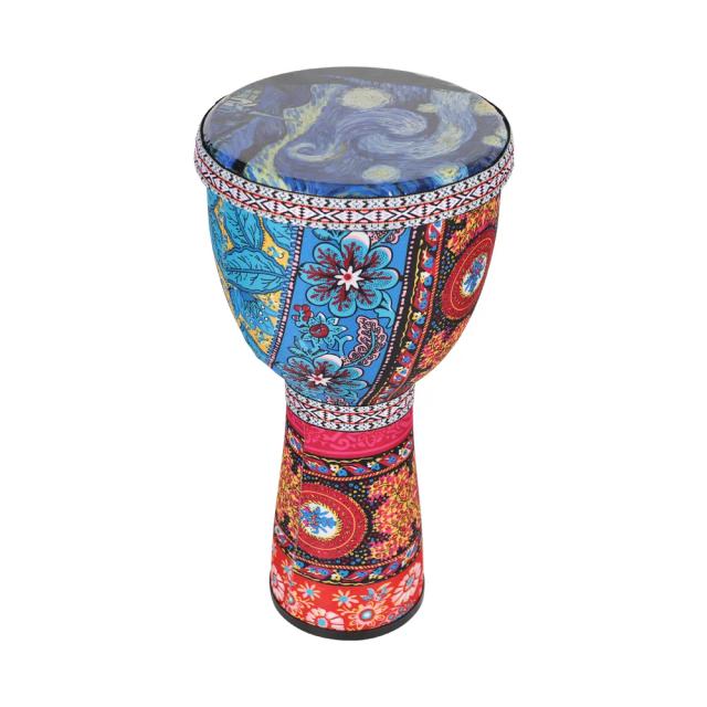 Tambor de Mão Africano Ultraleve para Iniciantes - Percussão Portátil em PVC e Fibra de Carbono, 8 Polegadas