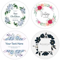 Adesivo de 6cm personalizado, adesivos com nomes e datas para casamento, convites, selos, lembrancinhas, caixas de presente, etiquetas de papel, 108 peças - Image 1
