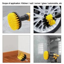 Kit de escova de limpeza de broca elétrica, escova de limpeza resistente, remoção de sujeira forte, escova de cerdas duras, limpeza de tapete de carro - Image 2