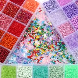 150g1 conjunto de acessórios de vidro 15 grade de vidro arroz grânulo tubo material saco fazendo frisado pulseira colar jóias contas soltas - Image 1