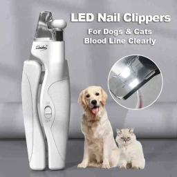 Prego Clipper com luz LED para cão e gato, garra sangue linha tesoura, aparador de unhas multifunções, Pet Cleaning, Grooming Supplies - Image 1