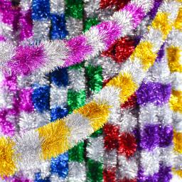 Colorido Natal Glitter Tinsel Guirlanda, Xmas Tree Hanging Ornamento, Home Party Decoração Suprimentos, Ano Novo, 2.3m, 2024 - Image 1