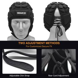 Capacete de goleiro ajustável para esportes, protetor de cabeça, protetor de cabeça, futebol, rugby, goleiro, chapéu - Image 4