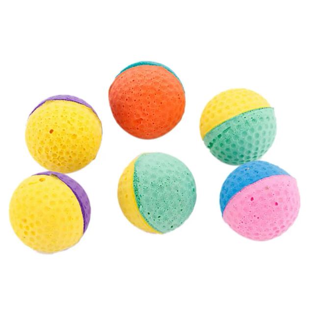 Brincadeiras Seguras: Bolas de Látex Coloridas para Gatos - 9 Unidades de 3,8 cm para Mastigar e Evitar Mordidas