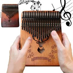 Full Wood Kalimba com furo de som para iniciantes, 21 chaves, instrumento musical, inclui instrução bolsa de transporte, Tune Hammer - Image 3