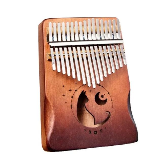 Kalimba de Madeira Maciça com 17 Teclas: O Presente Ideal para Amantes da Música Neste Natal