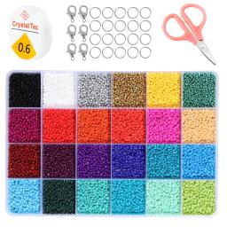 Multicolor Seed Beads Set para Fazer Jóias, Contas para Pulseiras, Bead Craft, Carta de Vidro, DIY Arte e Artesanato, 2mm - Image 6