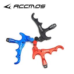 Aluminum Trigger Grip para Archery, ACCMOS 4 Finger, rotação de 360 °, arco composto ajustável, Release Aids - Image 4