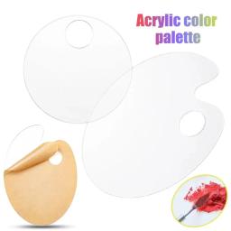 Paleta acrílica transparente para base líquida, bastão de mistura, pintura de maquiagem, unha polonês mistura ferramenta, paleta colorir ferramenta - Image 1