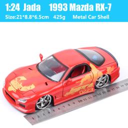 Jada 1:24 1993 o mazda RX-7 fd escalas clássico esportes diecastas & veículos de brinquedo rx7 carro de corrida modelo metal miniatura crianças presente - Image 2