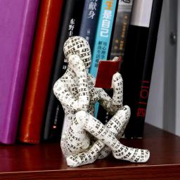 Nordic Reading Mulher Estátua Com Padrão De Carta, Pensando Escultura, Estatueta De Mulher, Estante De Celulose, Presente De Decoração De Casa - Image 2