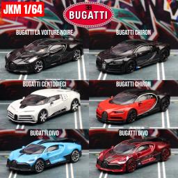 Diecast Super Sport Model Toy Car, Coleção de Metal Presente, JKM, Diecast Miniauto, 1:64 Bugatti La Voiture Noire Chiron Centodieci, EB110 - Image 1