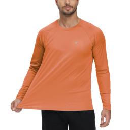 Camiseta masculina de manga comprida UPF 50+, tops respiráveis de proteção contra queimaduras, camisa pulôver para esporte, pesca, caminhada, treino, praia ao ar livre - Image 6