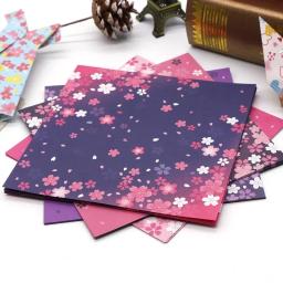 Papel Origami Floral Japonês para Crianças, Materiais Artesanais, Scrapbooking DIY, Papel Artesanal Dobrável, Padrão de Flor Quadrado, Decoração Artesanal, 60Pcs - Image 2