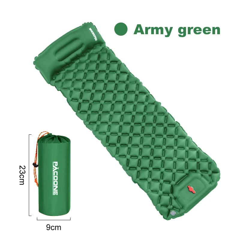 PACOONE Outdoor Camping Sleeping Pad Ultraleve Air Mat Colchão inflável com travesseiros Embutido Inflator Bomba de viagem Caminhadas - Image 1