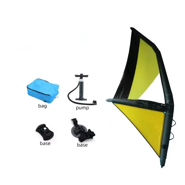 Prancha Inflável Stand Up Paddle com Velas Rotativas para Windsurf e Kitesurf