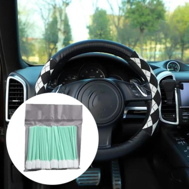Cotonetes Dupla Face de Poliéster para Limpeza de Carros - 50 Peças