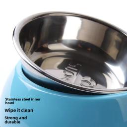 Tigela super versátil de aço inoxidável para cães, alimentador para animais de estimação, suporte alto, tigelas médias e pequenas, uso duplo, restrito - Image 3