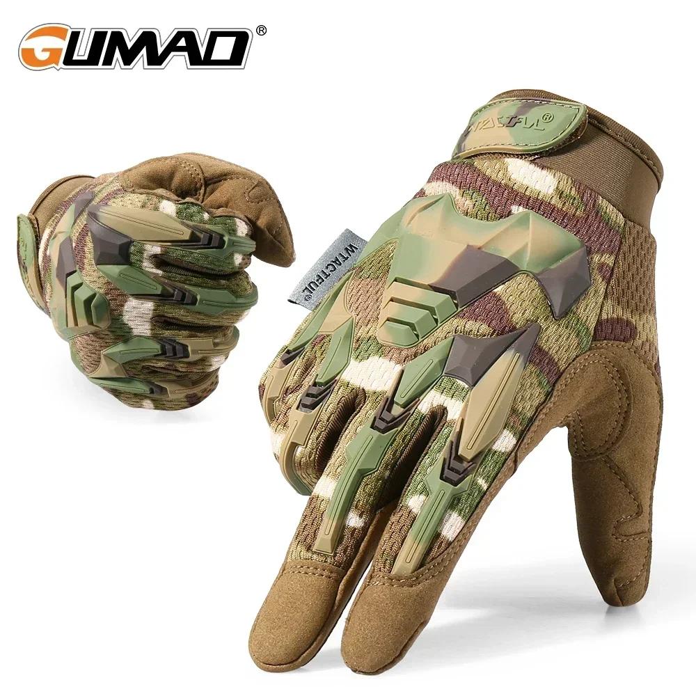 Luvas táticas camufladas para homens e mulheres, luvas de dedos cheios, ao ar livre, caçando, caminhadas, escalada, esportes, camping, combate, antiderrapagem, ciclismo, bicicleta - Image 1