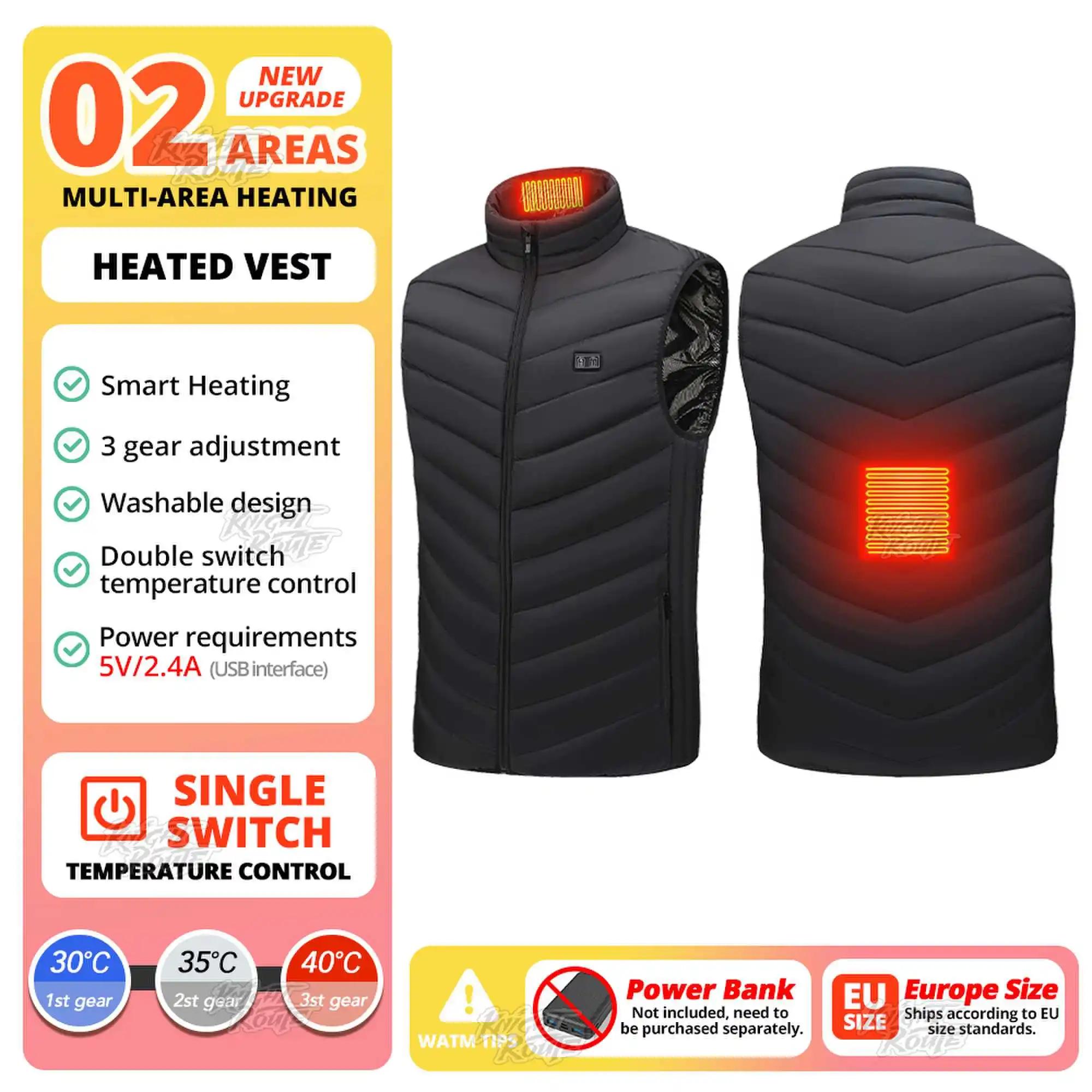 Auto-aquecimento jaqueta térmica para homens e mulheres, 16 áreas, usb colete aquecido, roupas quentes, lavável, pesca, camping, inverno - Image 1