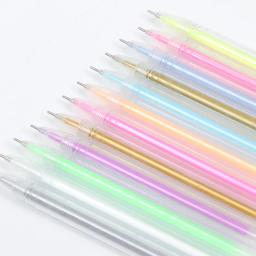 Art Marker Pen com Ponta Fina, Ouro Branco e Prata Ink Gel Pen, Destaque Pen, Papelaria Estudante, Desenho e Escrita Suprimentos, 0,8mm, 12PCs - Image 4