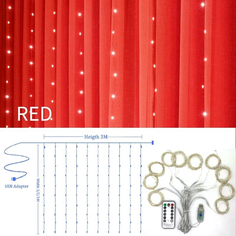 LED Cortina String Luz, Flash, Guirlanda, Rústico, Decoração De Festa De Casamento, Mesa, Chuveiro De Noiva, Solteira, Presente Home, 3m, 100, 200, 300 - Image 1