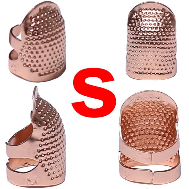 Anel de Costura Ajustável com Capa Retro para Proteção dos Dedos - Ferramenta Ideal para Artesanato e Bordado DIY