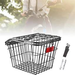 Metal Wire Bicycle Rear Basket, Cesta de carga para Folding Bike, Novo, 1Pc - Image 4