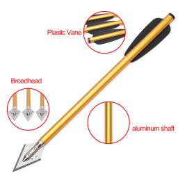 Flechas de Besta para Tiro ao Ar Livre e Caça, Material de Alumínio, Pena de Plástico, Flecha Fixa, 50-80 LBS, 6.3in, 12PCs - Image 4
