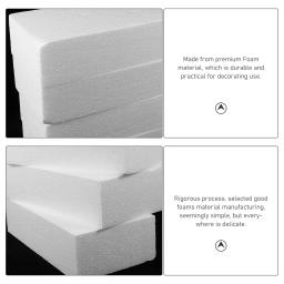 2 peças blocos de espuma de poliestireno retangular artesanato cubos de espuma branca bolas de pintura retangulares - Image 2