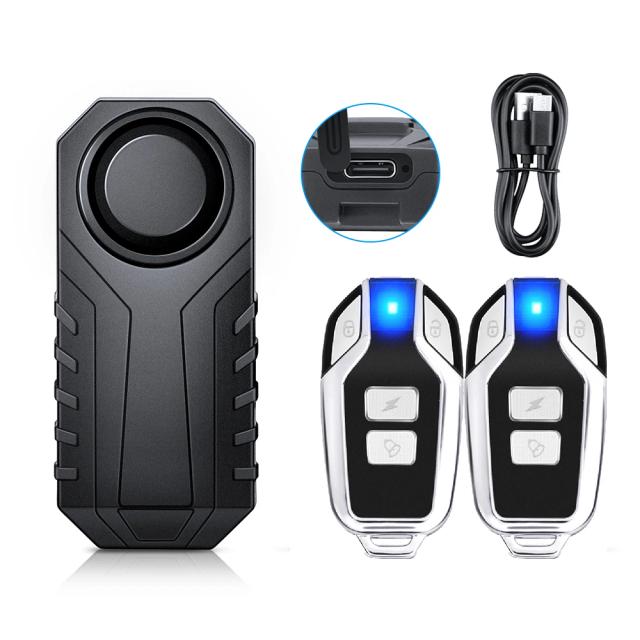 Alarme Antirroubo para Bicicleta Wsdcam com Vibração Remota e Sirene Sem Fio de 113dB Operado por Bateria