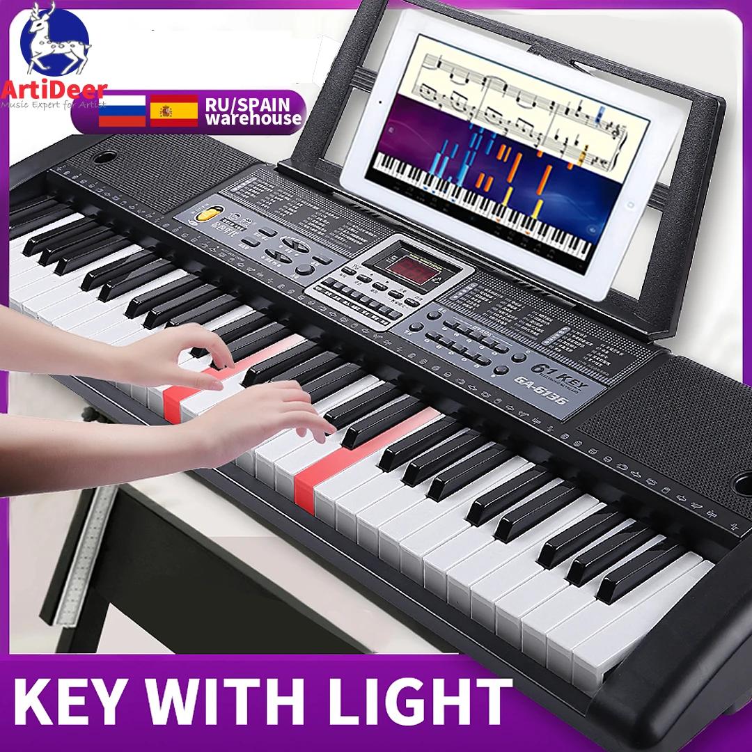 Teclado Musical Profissional, Controlador Midi, Piano Eletrônico, Sintetizador De Música, Digital 61 Teclas, Instrumentos De Órgão - Image 1