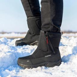 Botas de neve externas confortáveis internas quentes com revestimento isolado à prova d'água de inverno masculino - Image 6