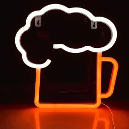 LED Beer Glass Neon Light, Glowing Festival Decoração, Desktop Atmosfera Neon Lamp, KTV Bar, Home Party Decor, Adulto e Presente Kid - Image 6