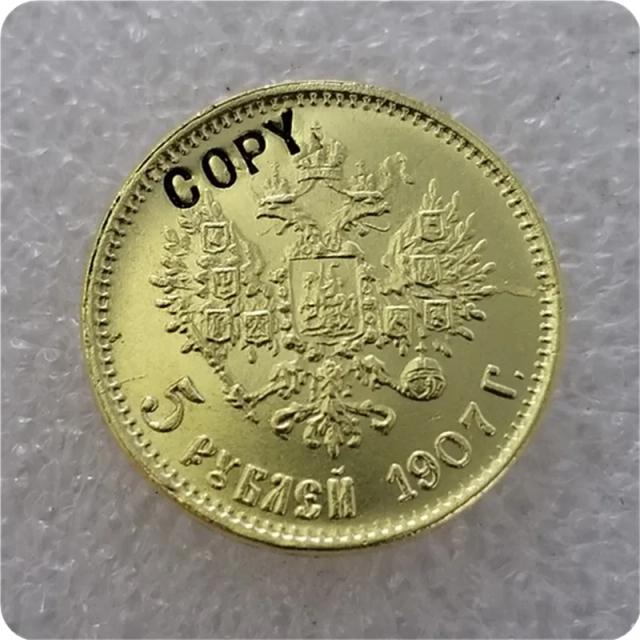 Moeda Rara de Ouro da Rússia: Conjunto de 5 Moedas do Czar Nicholas II (1897-1911)