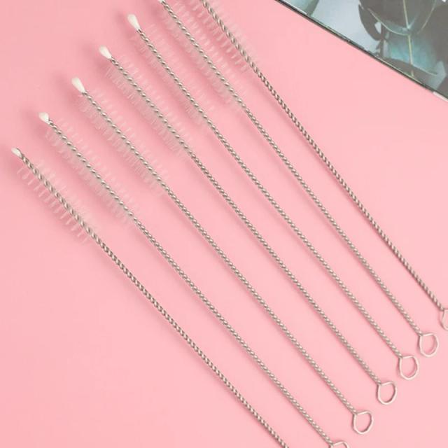 Escova de Limpeza em Aço Inoxidável para Tubos de Vidro e Tanques de Peixes - Conjunto com 5 ou 10 Peças
