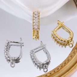 Juya 2 4 6 pçs/lote fecho de fio da orelha pontos prendedor básico bail brinco ganchos acessórios para diy feminino encantos brincos fazendo - Image 4